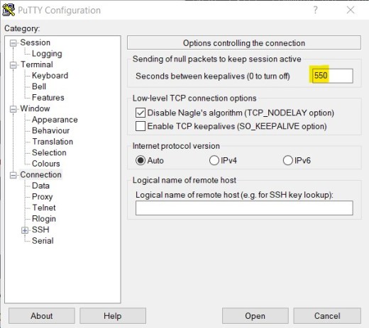 putty-keep-alive